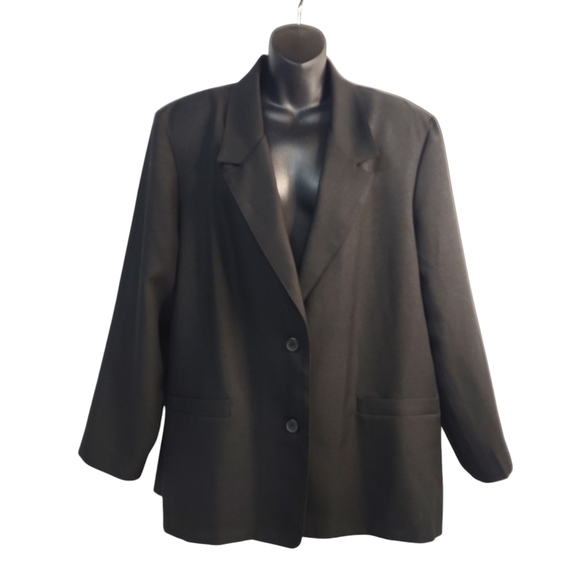 Alfred Dunner Jackets & Blazers - Vintage Alfred Dunner Women's Black Blazer Jacket Size 20